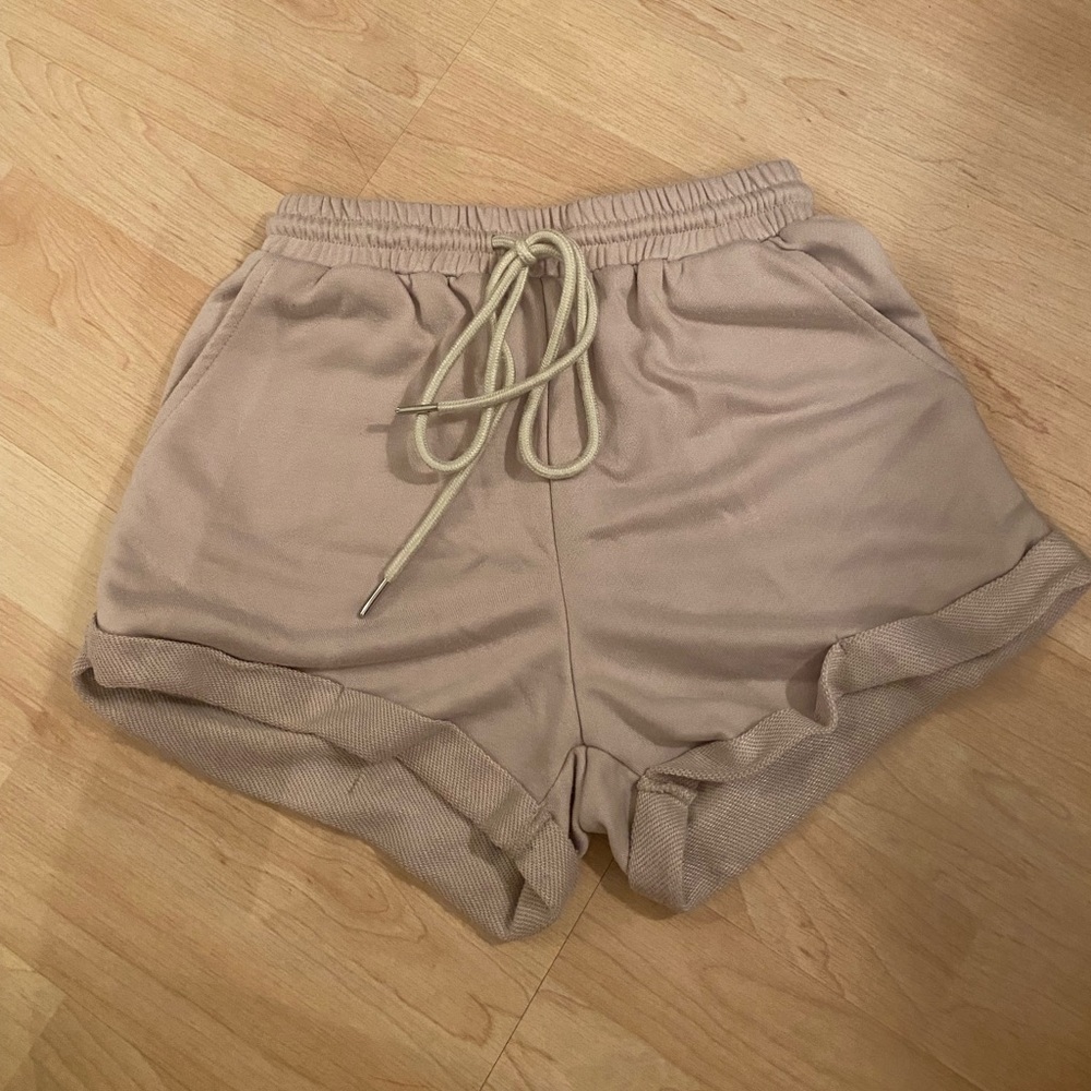 Princess Polly Rise and Lounge shorts - tan
